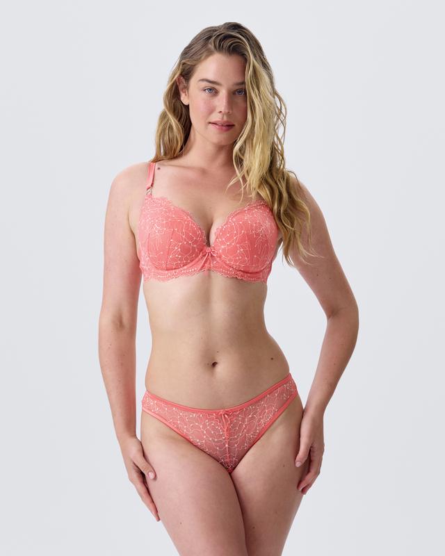 Allegra Brazilian Knicker - Dark Coral