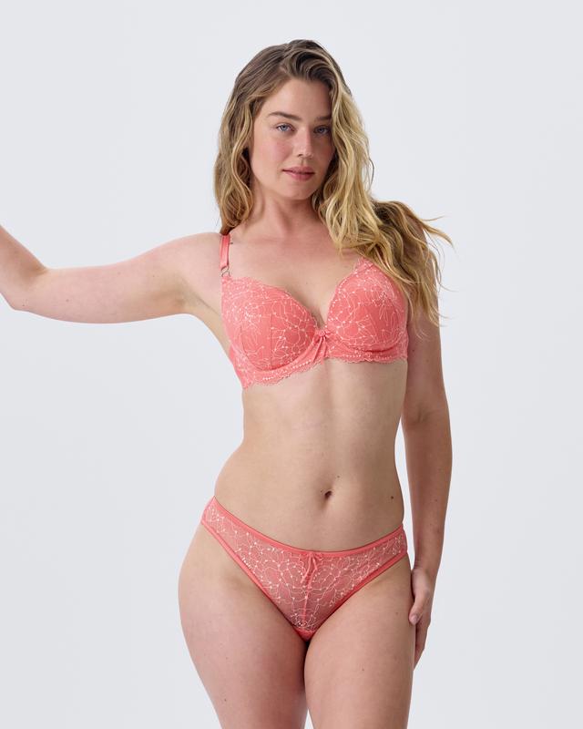 Allegra Brazilian Knicker - Dark Coral