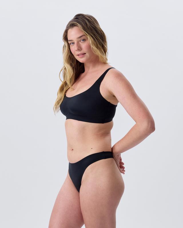 Body Bliss Full Cup Wirefree Crop Bra - Black