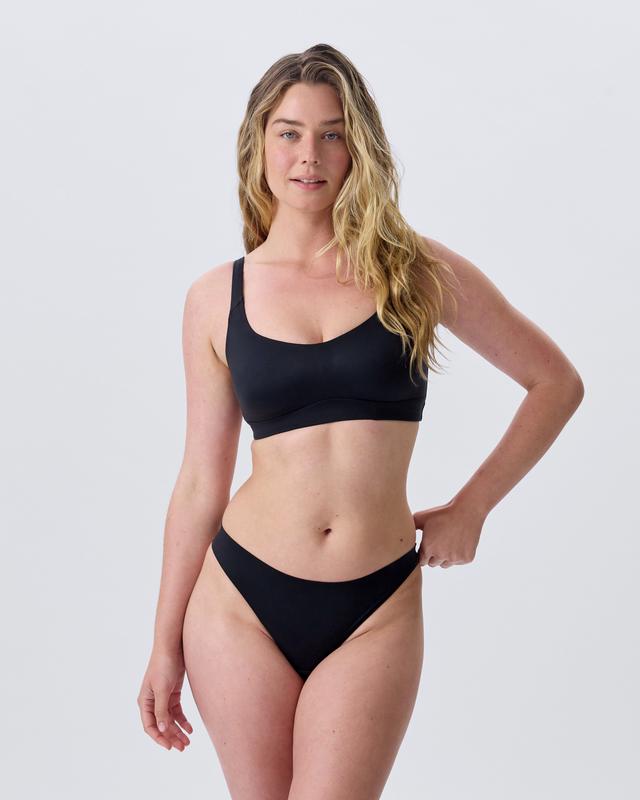 Body Bliss Full Cup Wirefree Crop Bra - Black