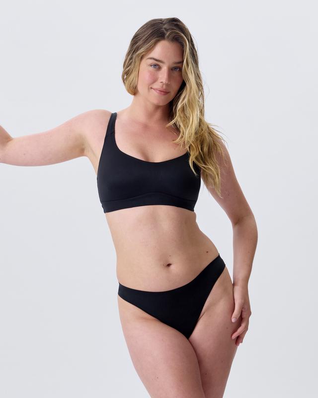 Body Bliss Full Cup Wirefree Crop Bra - Black
