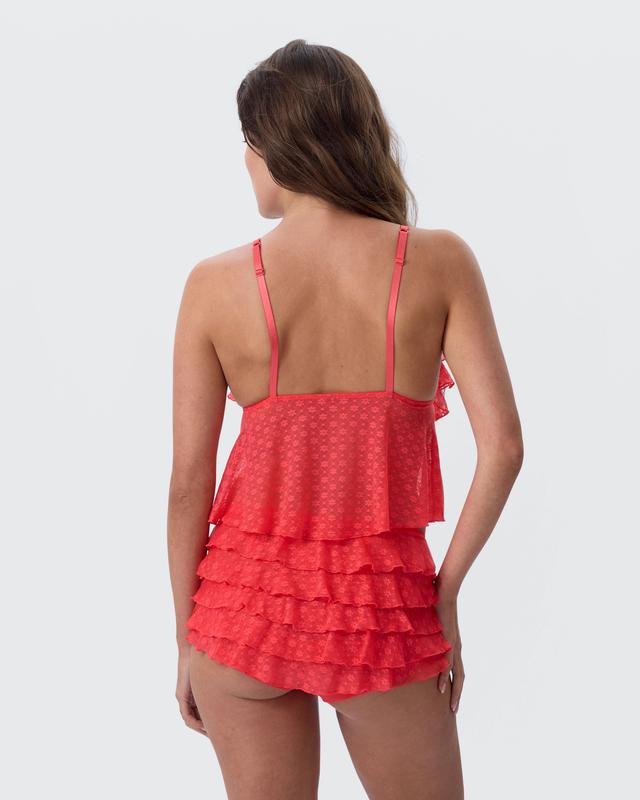 Priscilla Mid Rise Bloomer - Light Red