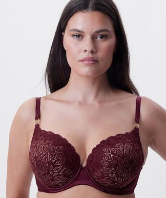 Edelweis Lightly Lined Bra - Berry (Berry)