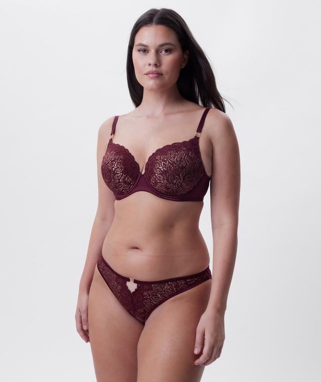 Edelweis Lightly Lined Bra - Berry