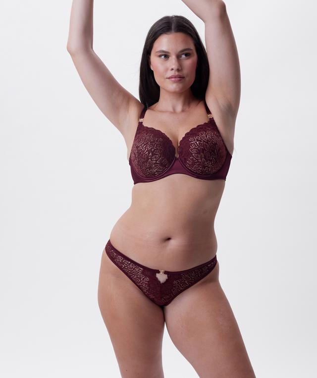 Edelweis Lightly Lined Bra - Berry
