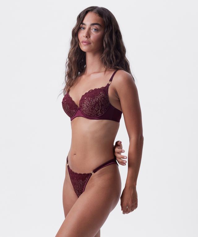 Edelweis Push Up Bra - Berry