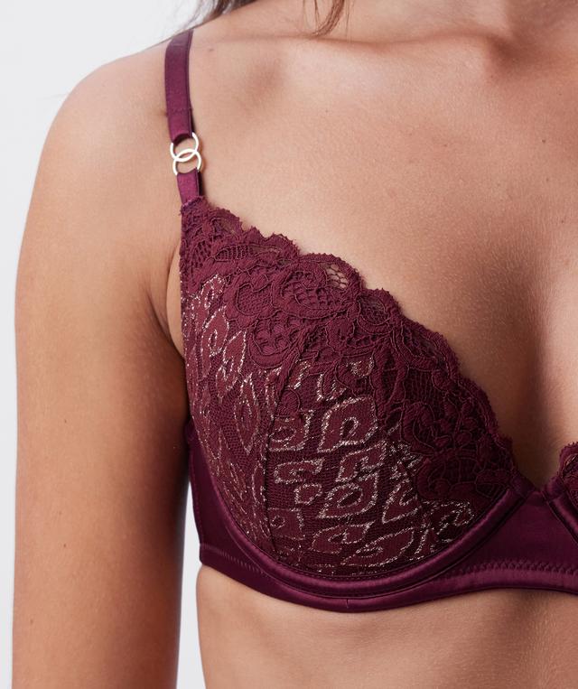 Edelweis Push Up Bra - Berry