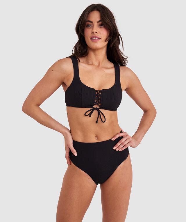 Planet Bliss Swim New Wave High Pant - Black