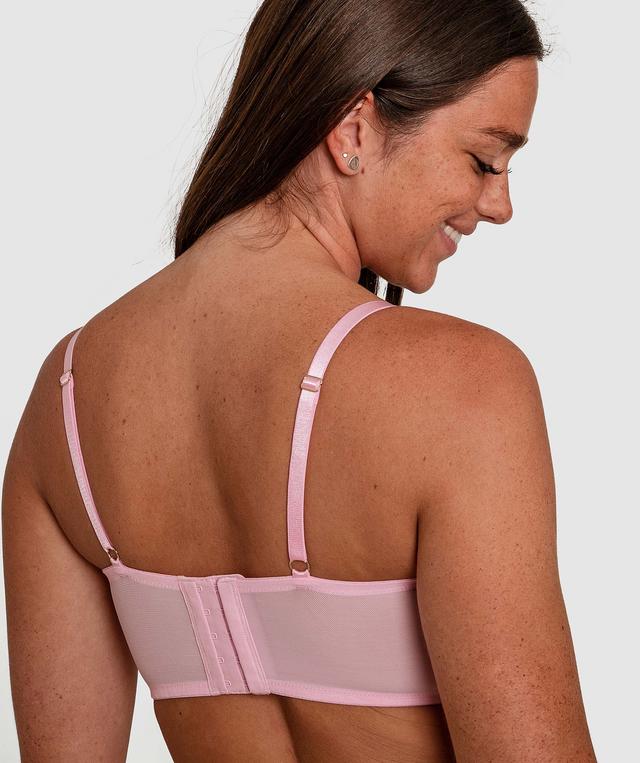 Edwina Push Up Corset Bra - Pink