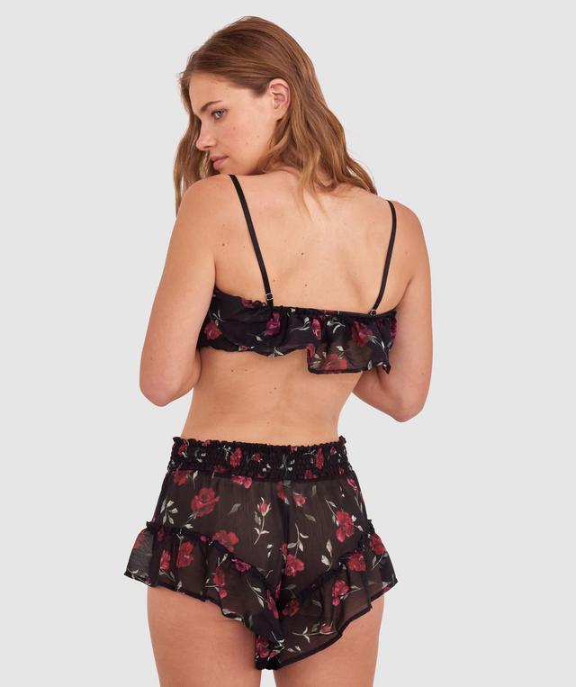 Elain Short - Print Floral/Black