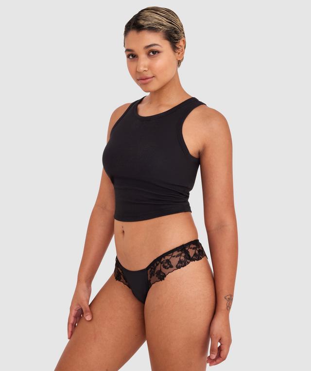 Elle V String - Black