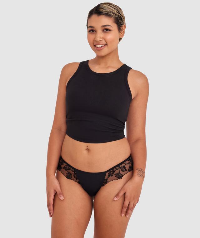 Elle V String - Black