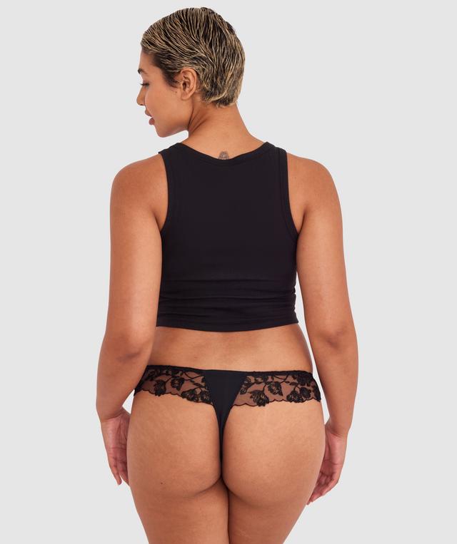 Elle V String - Black