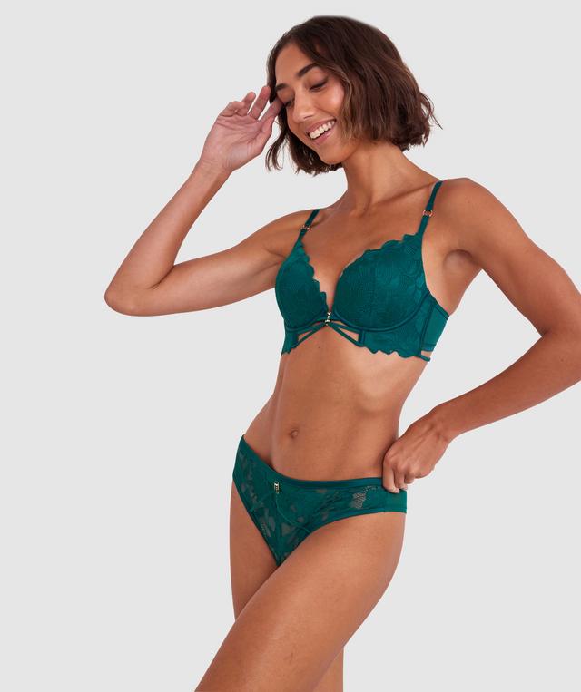 Ellie Brazilian Knicker - Dark Green