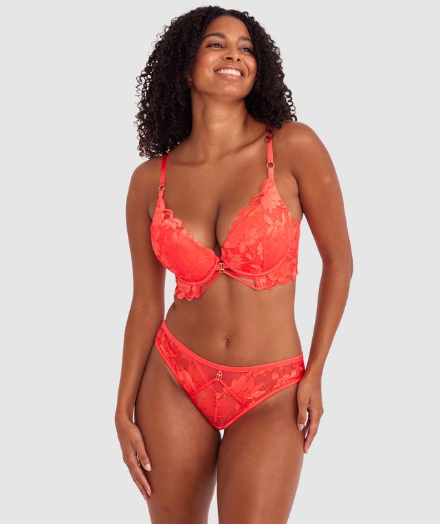 Ellie Brazilian Knicker - Light Red