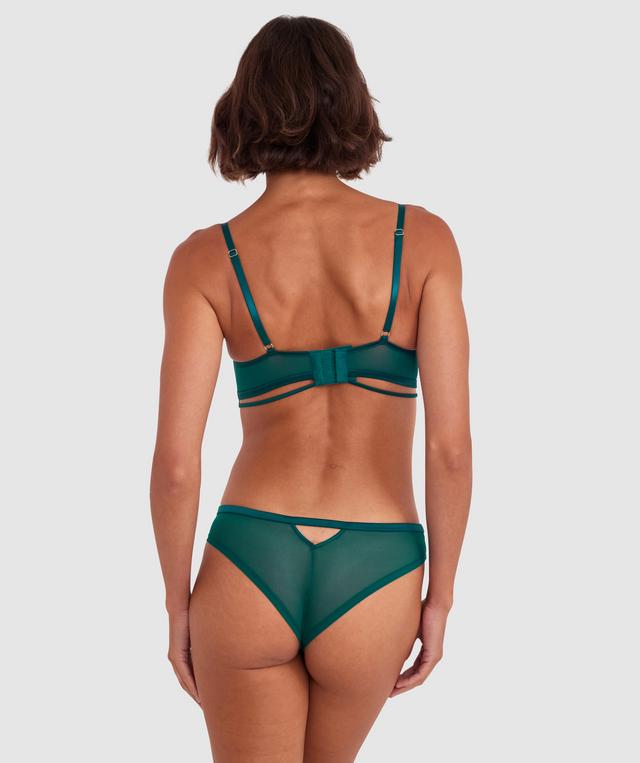 Ellie Push Up Plunge Bra - Dark Green