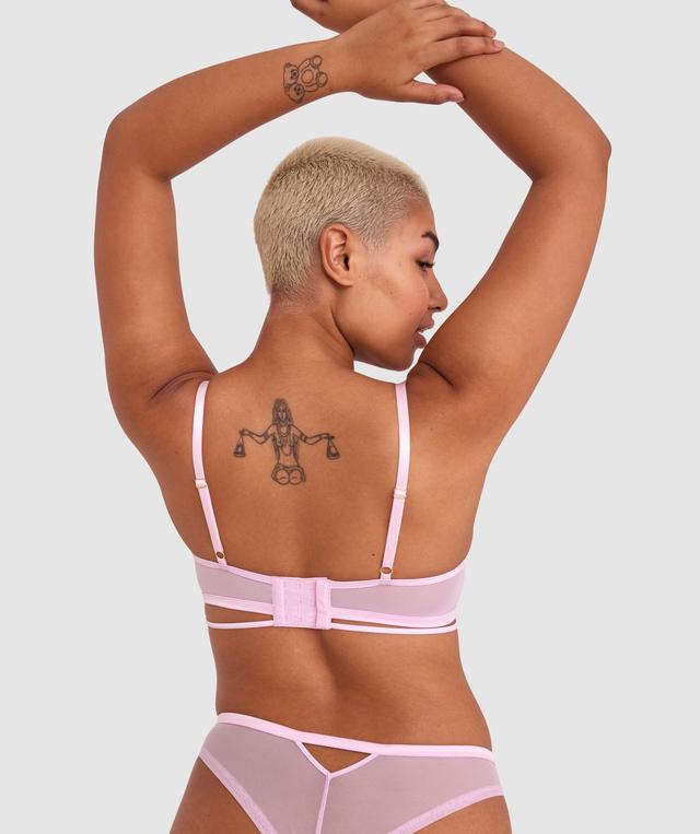 Ellie Push Up Plunge Bra - Light Pink