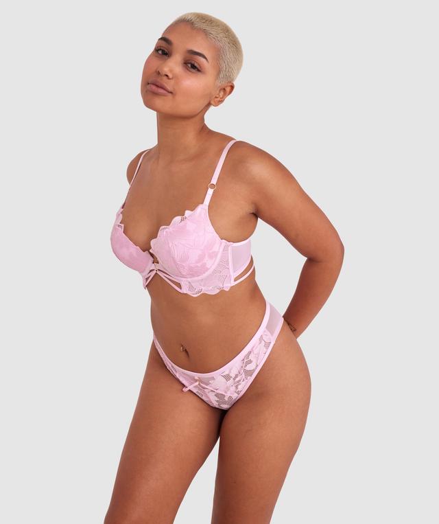Ellie Push Up Plunge Bra - Light Pink