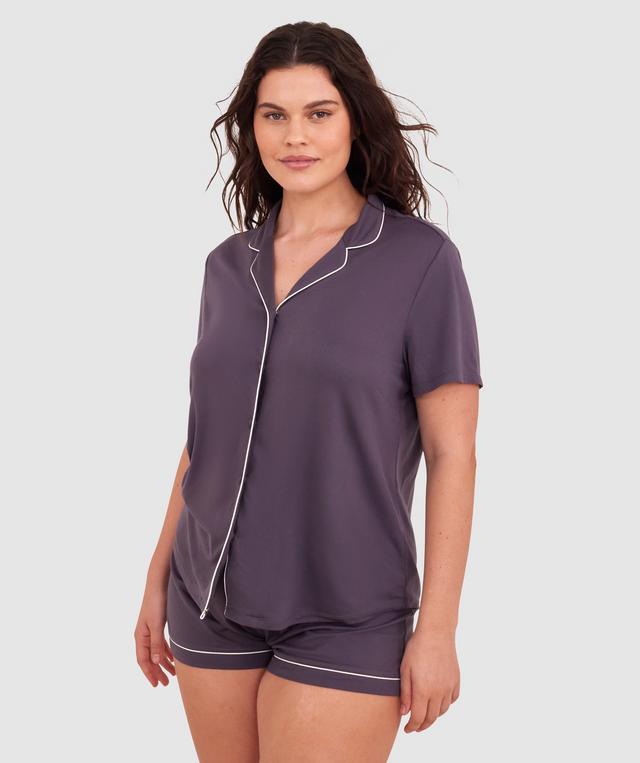 Emilia Short Sleeve Top - Dark Grey