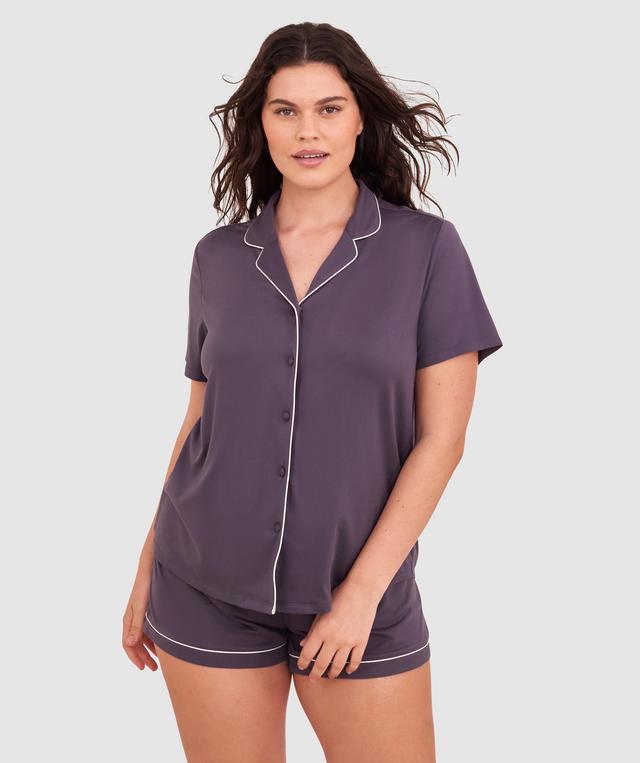 Emilia Short Sleeve Top - Dark Grey