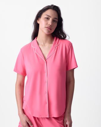 Emilia Short Sleeve Top - Hot Pink