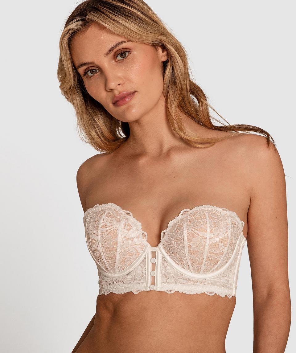 Emilie Strapless Push Up Bra - Ivory