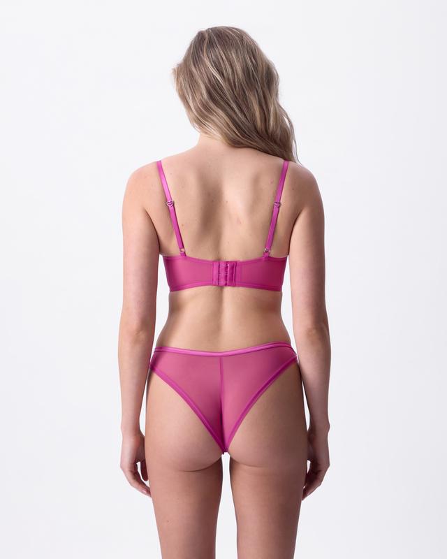 Enchanted Afternoon Delight High Leg Brazilian Knicker - Hot Pink