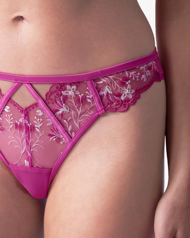 Enchanted Afternoon Delight High Leg Brazilian Knicker - Hot Pink