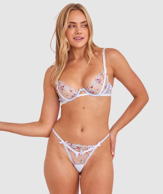 Enchanted Binding Love High Leg String - Sky Blue
