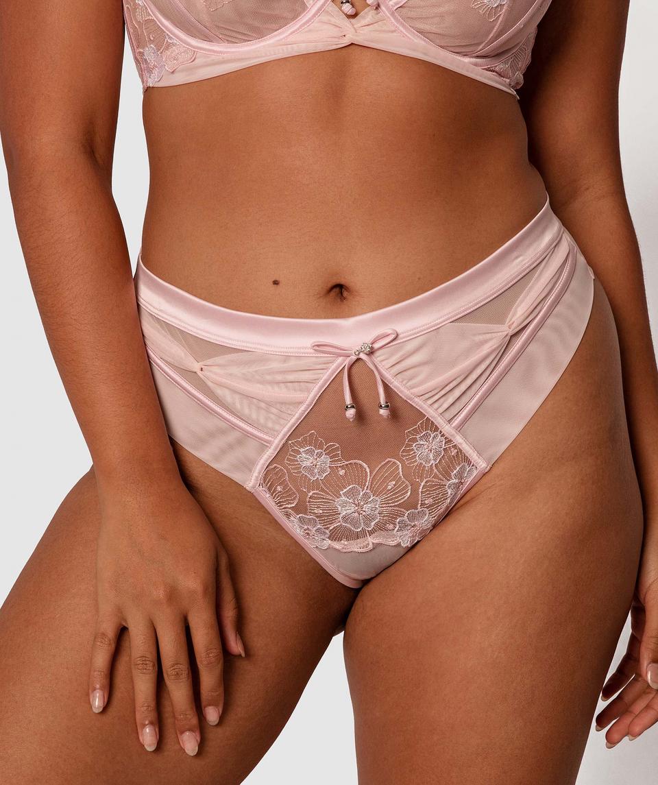Enchanted Blushing Bridal High Waisted Brief - Light Pink