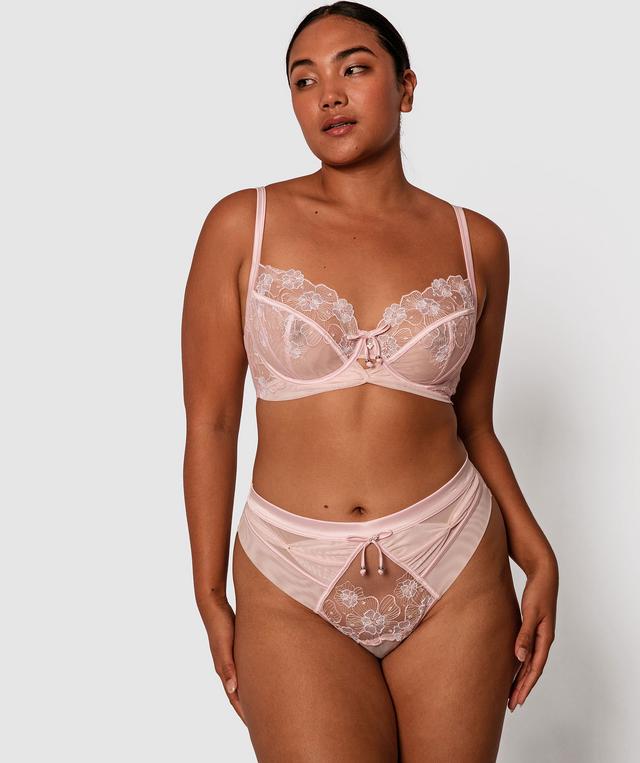 Enchanted Blushing Bridal High Waisted Brief - Light Pink