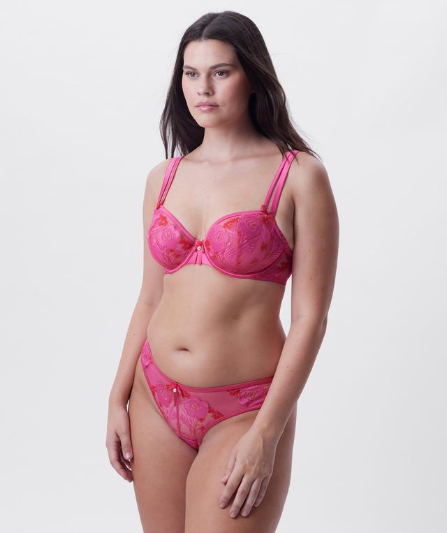 Enchanted Botanika High Leg Brazilian Knicker - Hot Pink