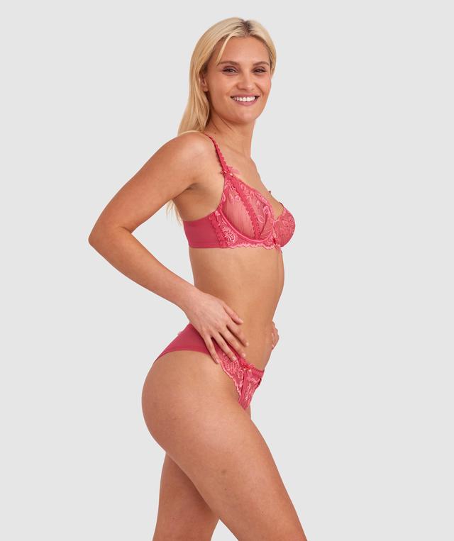 Enchanted Bouquet Of Roses Underwire Bra - Pink
