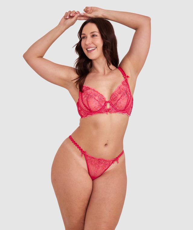 Enchanted Bouquet Of Roses Underwire Bra - Pink