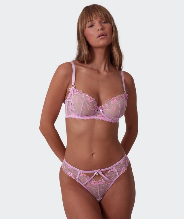 Enchanted Cherry Blossom Avenue Underwire Bra-Lilac / Pink