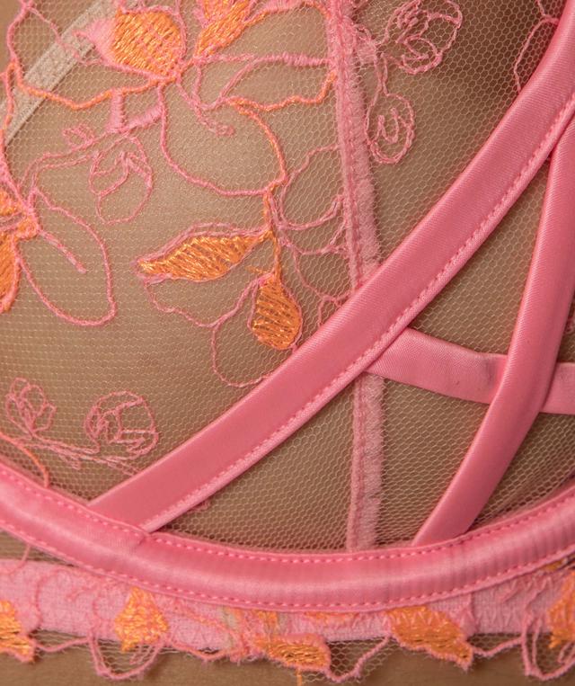 Enchanted Cherry Blossom Avenue Underwire Bra - Pink/Orange