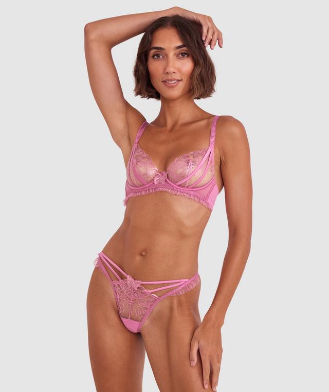 Enchanted Diosa High Leg String - Pink