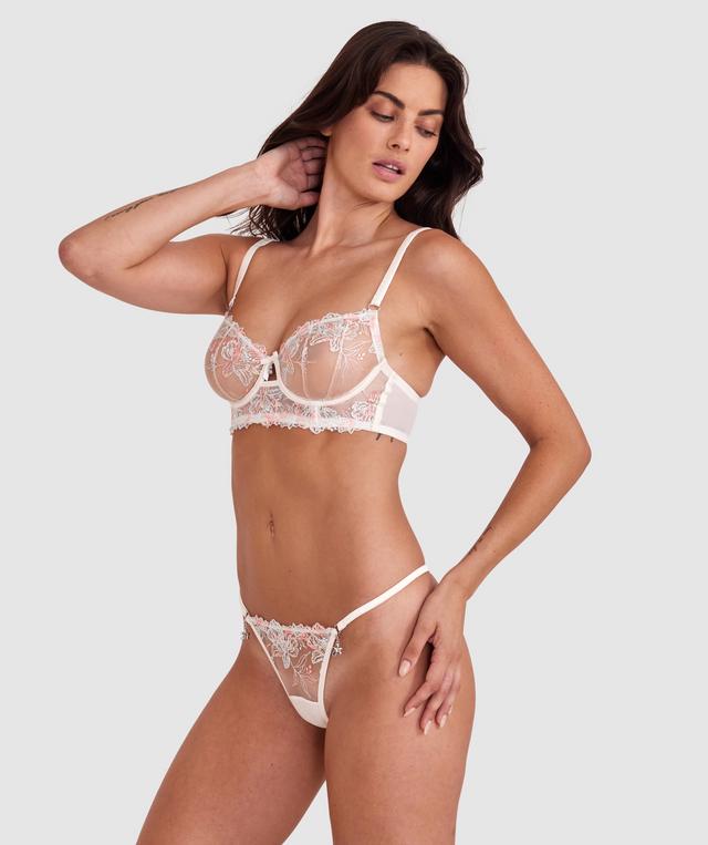 Enchanted Estrella High Leg String - Ivory