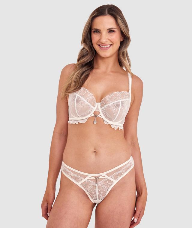 Enchanted Eternal Love High Leg Brazilian Knicker - Ivory