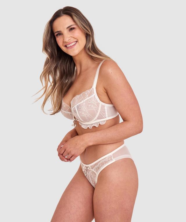 Enchanted Eternal Love High Leg Brazilian Knicker - Ivory