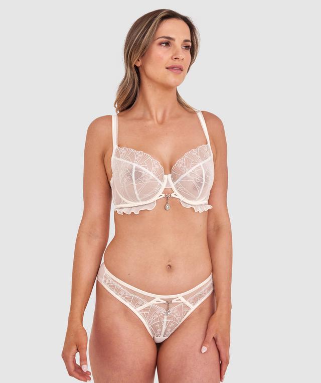 Enchanted Eternal Love High Leg Brazilian Knicker - Ivory