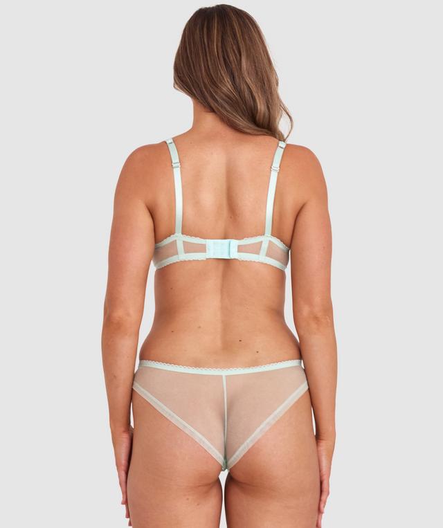 Enchanted Featherington High Leg Brazilian Knicker - Mint Green/Multicolour