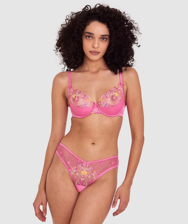 Enchanted Fika High Leg Brazilian Knicker - Pink