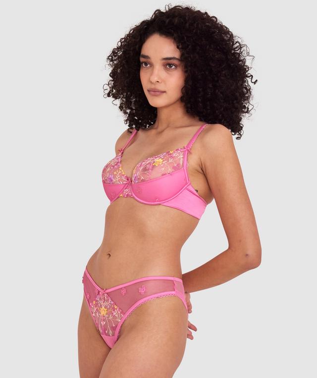 Enchanted Fika High Leg Brazilian Knicker - Pink