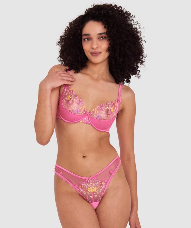 Enchanted Fika High Leg G String - Pink