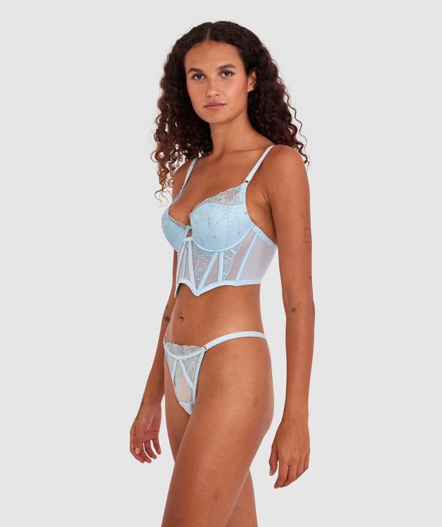 Enchanted Fonda High Leg String - Light Blue