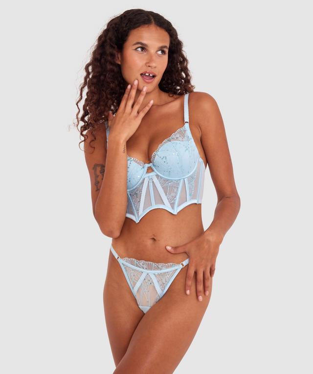 Enchanted Fonda High Leg String - Light Blue