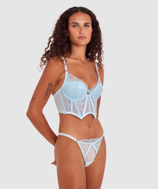 Enchanted Fonda High Leg String - Light Blue