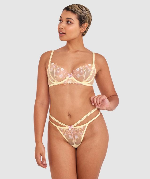 Enchanted Hermana High Leg String - Light Yellow