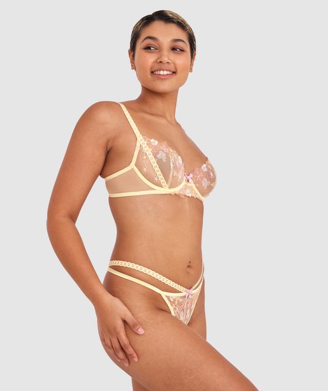 Enchanted Hermana High Leg String - Light Yellow